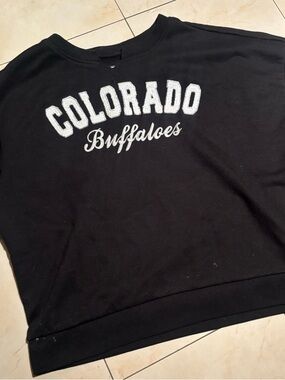 Black 'Colorado Buffaloes' Embroidered Sweatshirt